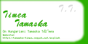 timea tamaska business card